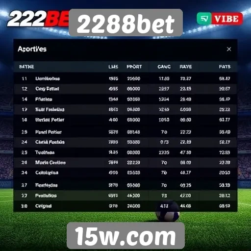 Apostas esportivas em alta no 2288bet